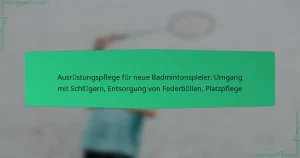 Ausrüstungspflege für neue Badmintonspieler: Umgang mit Schlägern, Entsorgung von Federbällen, Platzpflege